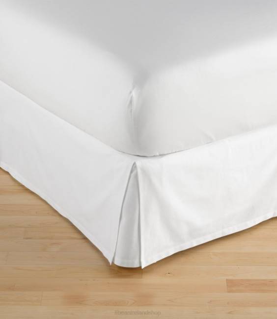 L.L.Bean Box Pleat Bed Skirt Unisex J46J2676 Bedding White