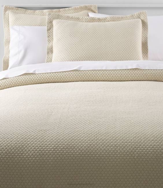L.L.Bean Organic Honeycomb Matelasse Bedspread Unisex J46J6796 Bedding Sandbar