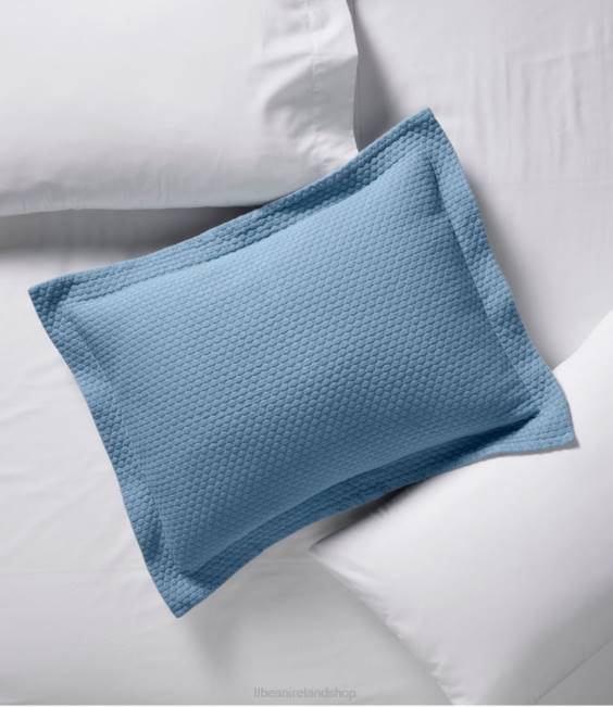 L.L.Bean Organic Honeycomb Matelasse Sham Unisex J46J6336 Bedding Bay Blue