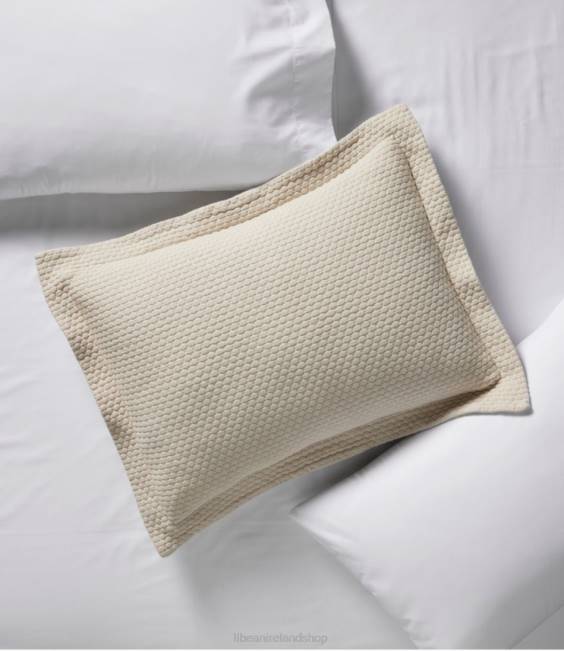 L.L.Bean Organic Honeycomb Matelasse Sham Unisex J46J6838 Bedding Sandbar