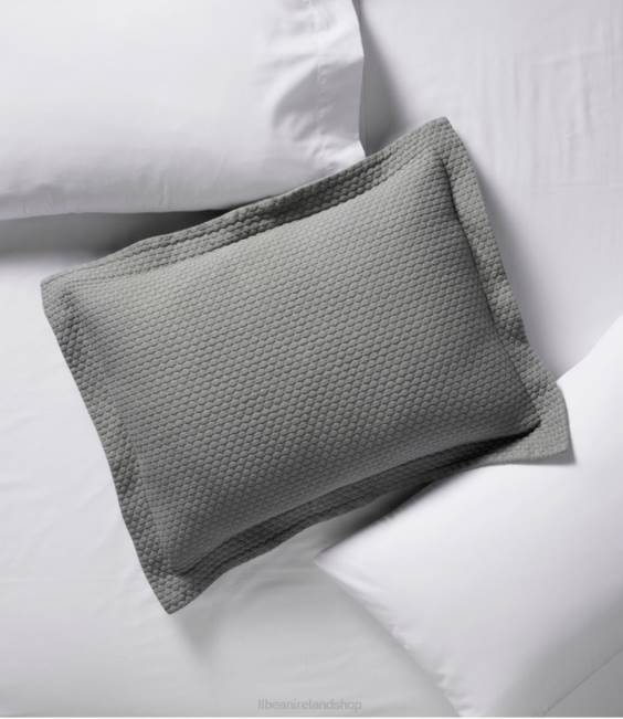 L.L.Bean Organic Honeycomb Matelasse Sham Unisex J46J7155 Bedding Frost Gray