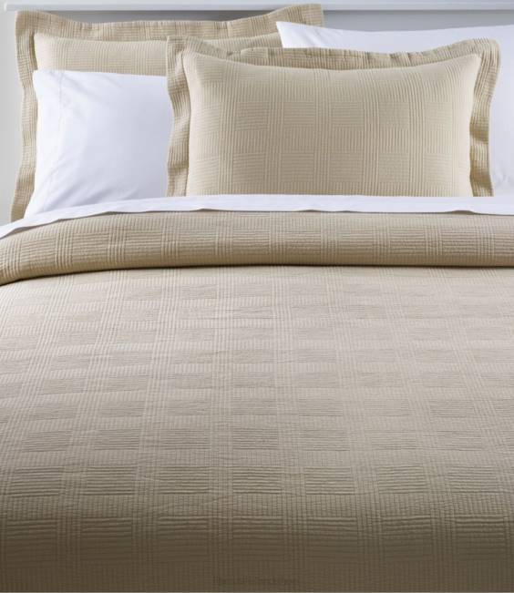 L.L.Bean Vintage Matelasse Bedspread Unisex J46J4318 Bedding New Khaki