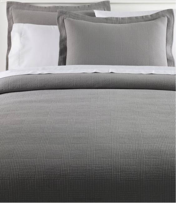 L.L.Bean Vintage Matelasse Bedspread Unisex J46J7112 Bedding Frost Gray