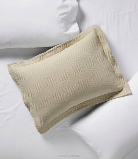 L.L.Bean Vintage Matelasse Sham Unisex J46J2580 Bedding New Khaki