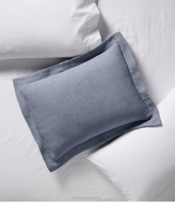 L.L.Bean Vintage Matelasse Sham Unisex J46J7328 Bedding Blue Chambray