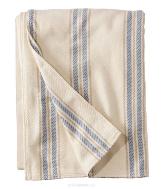 L.L.Bean Maine Twill Blanket Stripe Unisex J46J2597 Bedding Natural