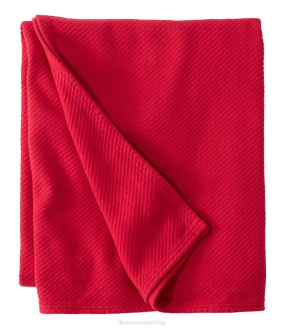 L.L.Bean Maine Twill Blanket Unisex J46J6270 Bedding Nautical Red