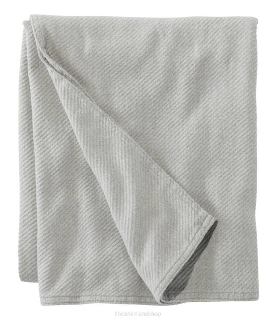 L.L.Bean Maine Twill Blanket Unisex J46J7117 Bedding Heather Gray