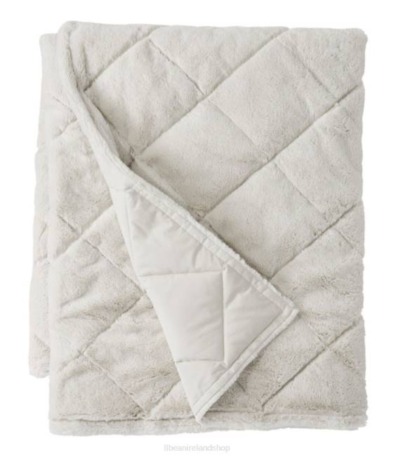 L.L.Bean Ultraplush PrimaLoft Throw Unisex J46J6379 Bedding Silver Moon