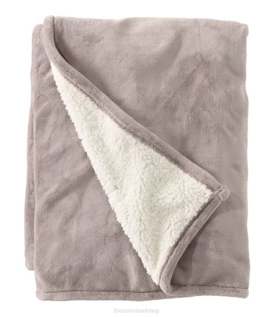 L.L.Bean Wicked Plush Sherpa Throw Unisex J46J2504 Bedding Woodsmoke