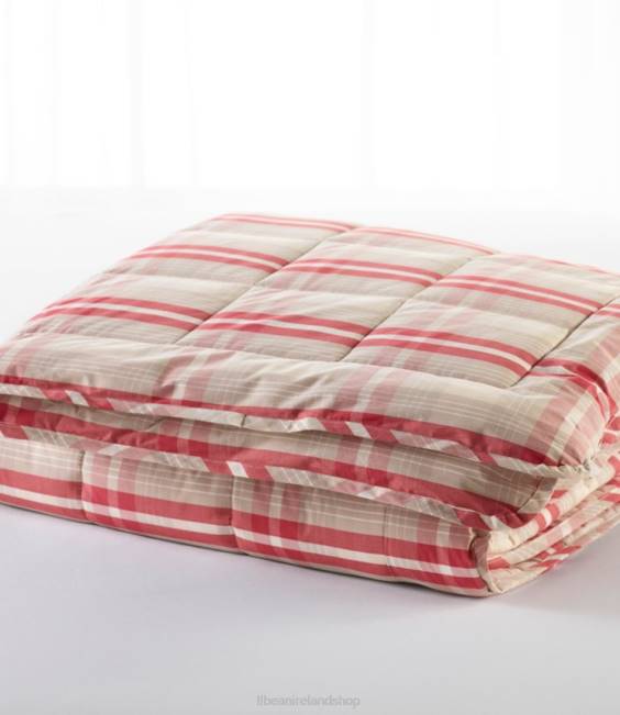 L.L.Bean Ultrasoft Cotton Comforter Plaid Unisex J46J2920 Bedding Vintage Red