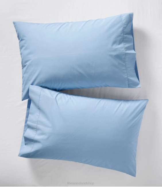 L.L.Bean 280-Thread-Count Pima Cotton Percale Pillowcases Set of Two Unisex J46J5495 Bedding Lake