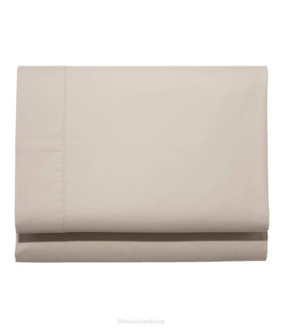 L.L.Bean 280-Thread-Count Pima Cotton Percale Sheet Fitted Unisex J46J6265 Bedding Silver Sand