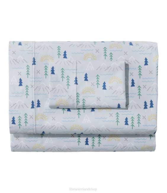 L.L.Bean Outdoors Percale Sheet Set Unisex J46J2636 Bedding Pale Blue