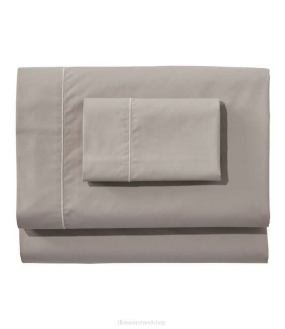 L.L.Bean Premium Egyptian Percale Sheet Collection Unisex J46J6787 Bedding Soft Gray