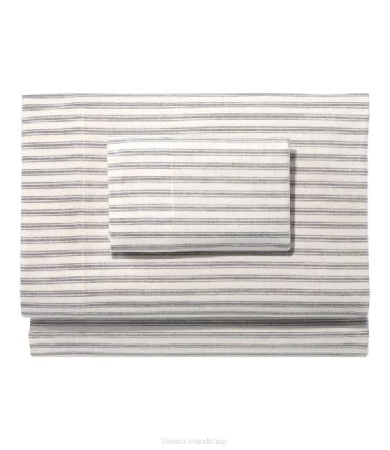 L.L.Bean Ultrasoft Comfort Flannel Sheet Set Stripe Unisex J46J4444 Bedding Feldspar