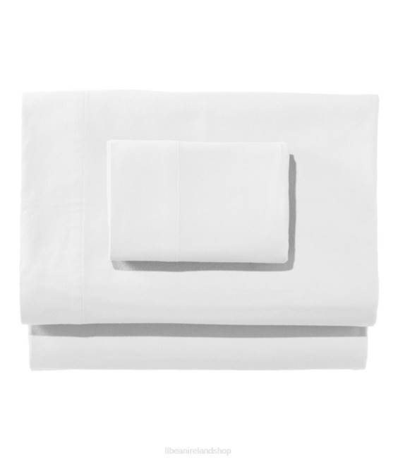 L.L.Bean Ultrasoft Comfort Flannel Sheet Set Unisex J46J6789 Bedding White