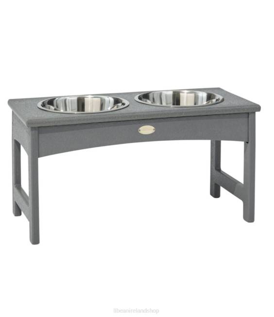 L.L.Bean All-Weather Pet Feeder Unisex J46J3960 Home Goods Slate Gray