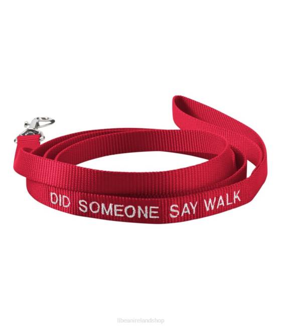 L.L.Bean Personalized Pet Leash Unisex J46J1594 Home Goods Red