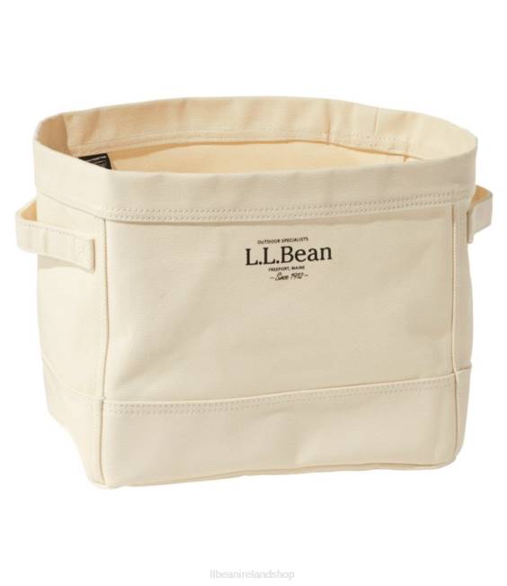 L.L.Bean Canvas Storage Tote Rectangular Unisex J46J2474 Home Decor Natural