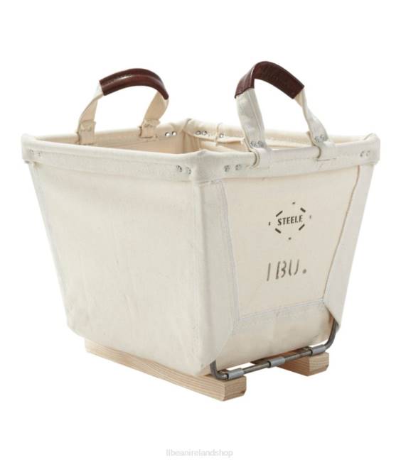 L.L.Bean Steele Small Carry Basket With Wood Runners Unisex J46J2888 Home Decor Natural