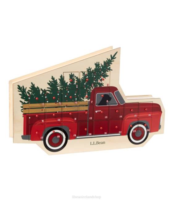 L.L.Bean Truck Advent Calendar Unisex J46J2546 Home Decor Red