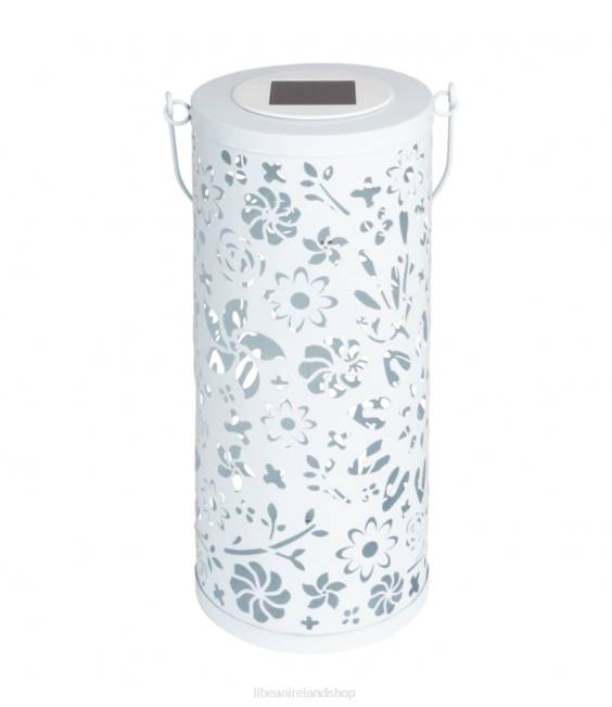 L.L.Bean Solar Metal Lantern Unisex J46J2786 Home Decor White