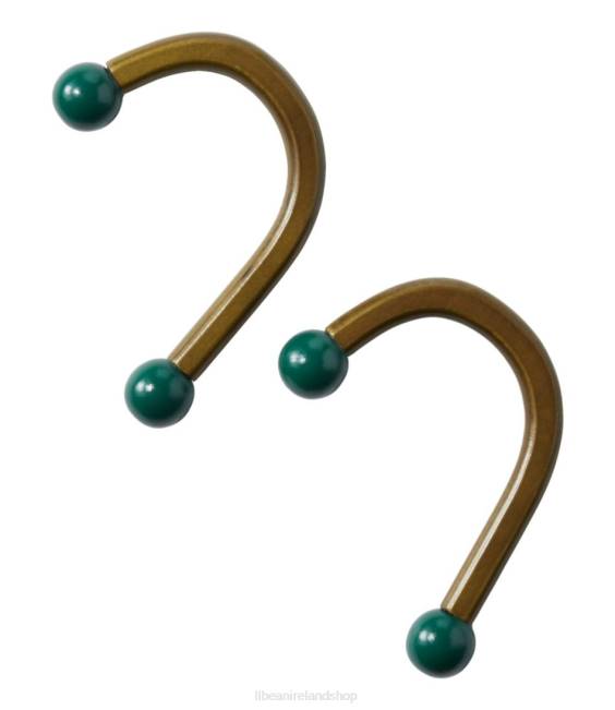 L.L.Bean Wooden Stocking Hangers Set of Two Unisex J46J4530 Home Decor Green