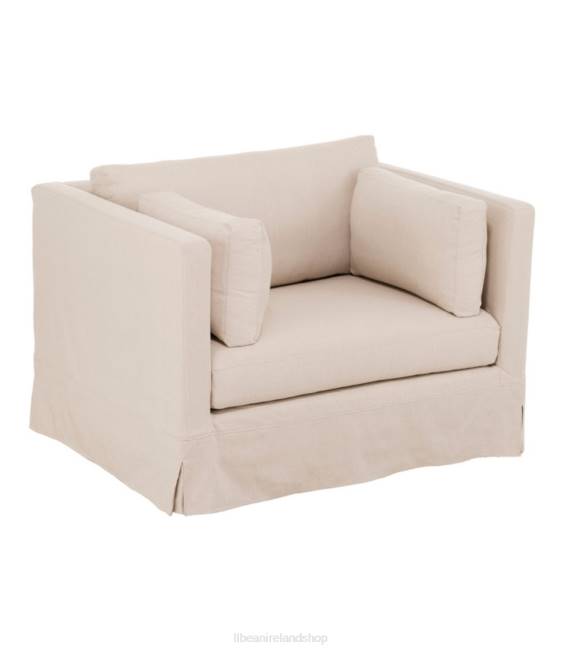 L.L.Bean Harrington Slipcovered Chair and a Half Unisex J46J2904 Indoor Furniture Linen Beige