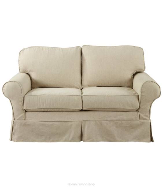L.L.Bean Pine Point Slipcovered Love Seat Unisex J46J2892 Indoor Furniture Linen Beige