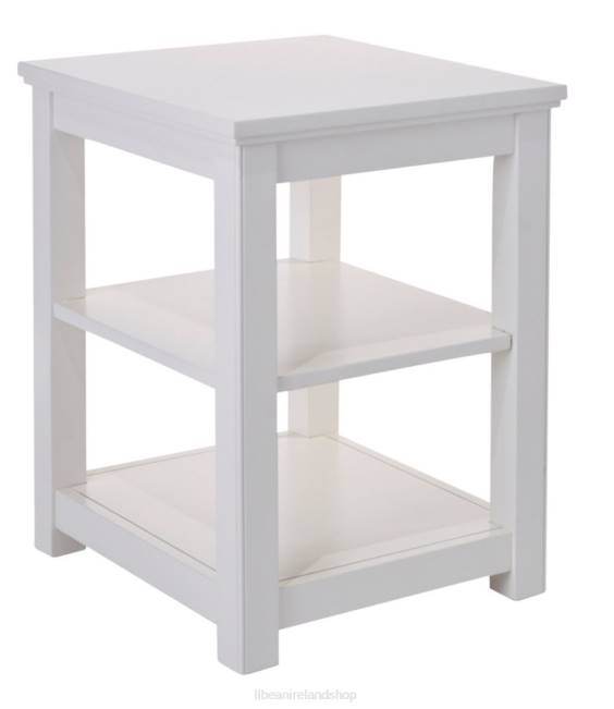 L.L.Bean Painted Farmhouse Two Shelf End Table Unisex J46J2842 Indoor Furniture Paperwhite