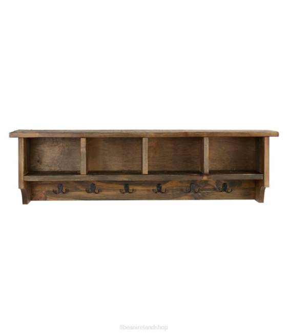 L.L.Bean Rough Pine Wall Cubby With Hooks Unisex J46J2827 Indoor Furniture Rustic Natural
