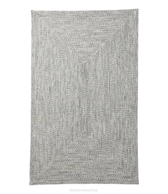 L.L.Bean All-Weather Braided Rug Concentric Pattern Rectangular Unisex J46J4453 Home Goods Gray Multi