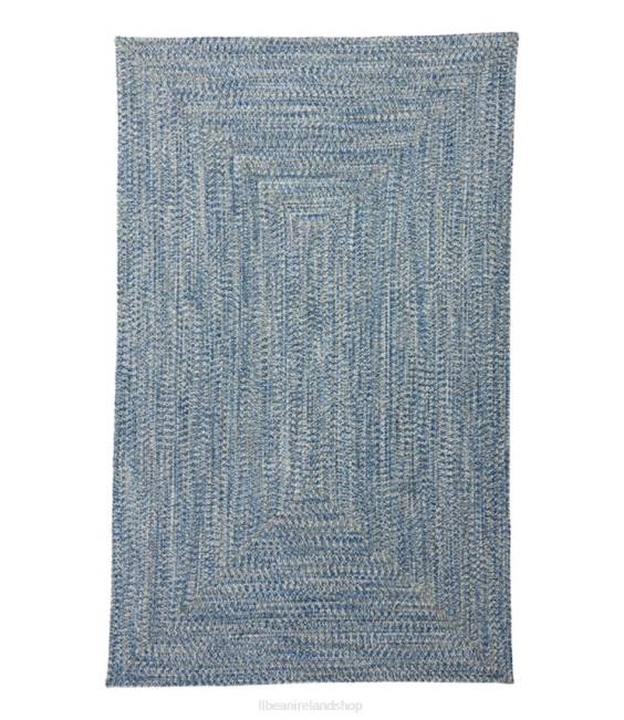 L.L.Bean All-Weather Braided Rug Concentric Pattern Rectangular Unisex J46J5602 Home Goods Indigo Multi
