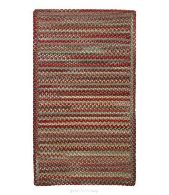 L.L.Bean Braided Wool Rug Horizontal Braid Unisex J46J4507 Home Goods Rose/Moss