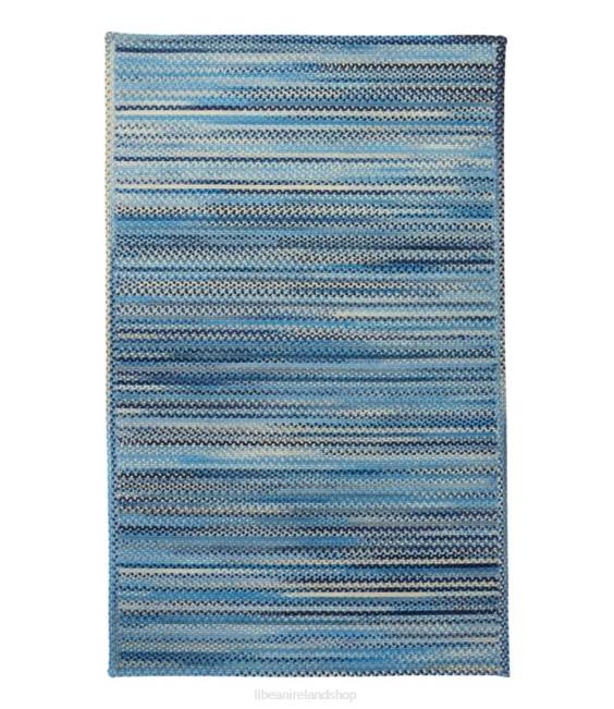 L.L.Bean Braided Wool Rug Horizontal Braid Unisex J46J5628 Home Goods Mid-Blue Multi