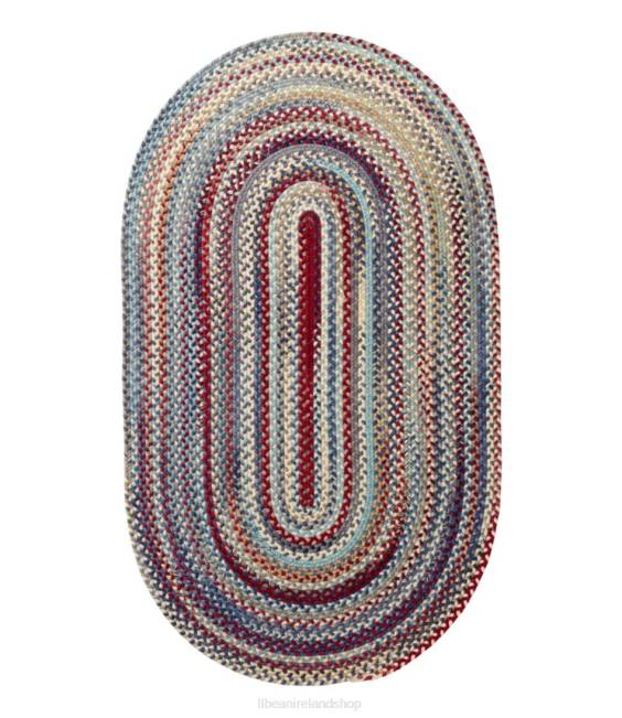 L.L.Bean Braided Wool Rug Oval Unisex J46J6279 Home Goods Indigo Multi