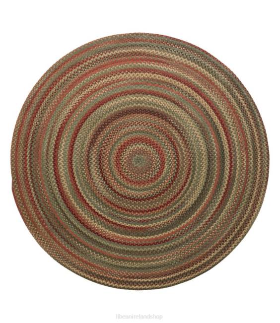 L.L.Bean Braided Wool Rug Unisex J46J4527 Home Goods Rose/Moss