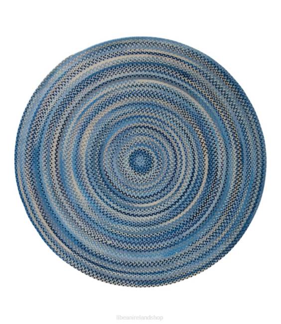 L.L.Bean Braided Wool Rug Unisex J46J5638 Home Goods Mid-Blue Multi