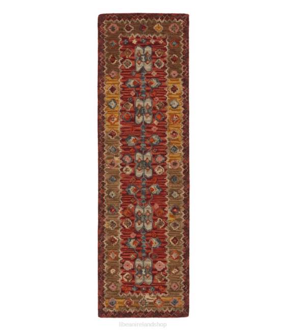 L.L.Bean Double Border Wool Hooked Runner Unisex J46J2875 Home Goods Sienna Multi