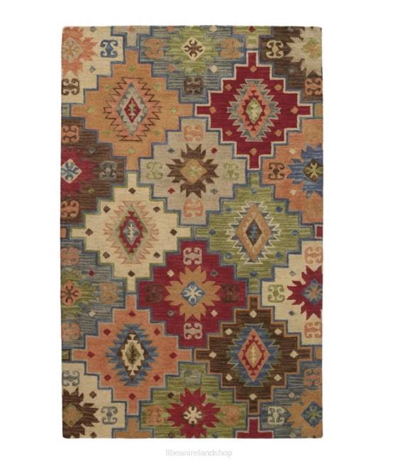 L.L.Bean Lodge Wool Hooked Rug Unisex J46J2837 Home Goods Lodge Multi