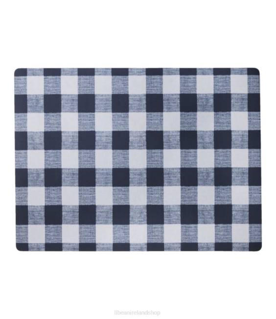 L.L.Bean Office Chair Mat Plaid Unisex J46J4379 Home Goods Navy/Sea Salt