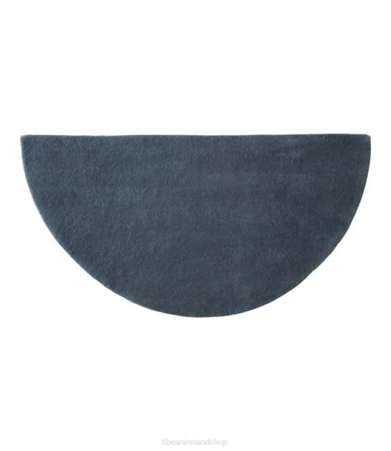 L.L.Bean Wool Hearth Rug Crescent Unisex J46J2722 Home Goods Slate Blue