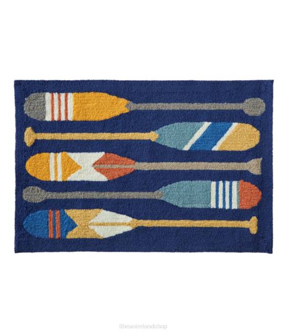 L.L.Bean Indoor/Outdoor Vacationland Rug Paddles Unisex J46J2635 Home Goods Multi