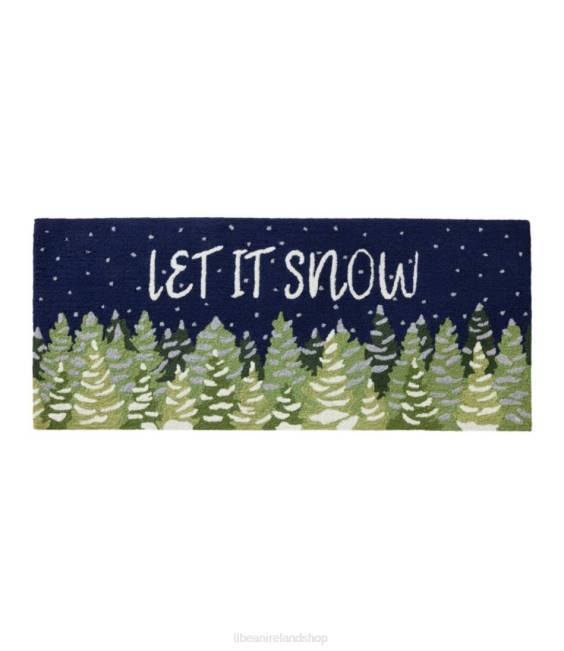 L.L.Bean Indoor/Outdoor Vacationland Runner Let it Snow Unisex J46J2573 Home Goods Multi