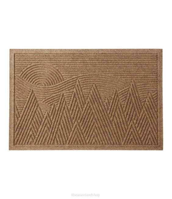 L.L.Bean Everyspace Recycled Waterhog Doormat Mountain Scene Unisex J46J2466 Home Goods Camel