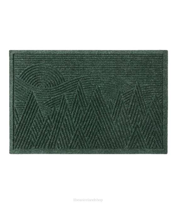 L.L.Bean Everyspace Recycled Waterhog Doormat Mountain Scene Unisex J46J4325 Home Goods Evergreen