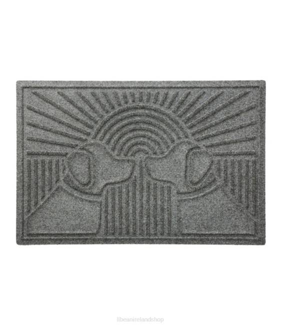 L.L.Bean Everyspace Recycled Waterhog Doormat Sunrise Dogs Unisex J46J6817 Home Goods Medium Gray