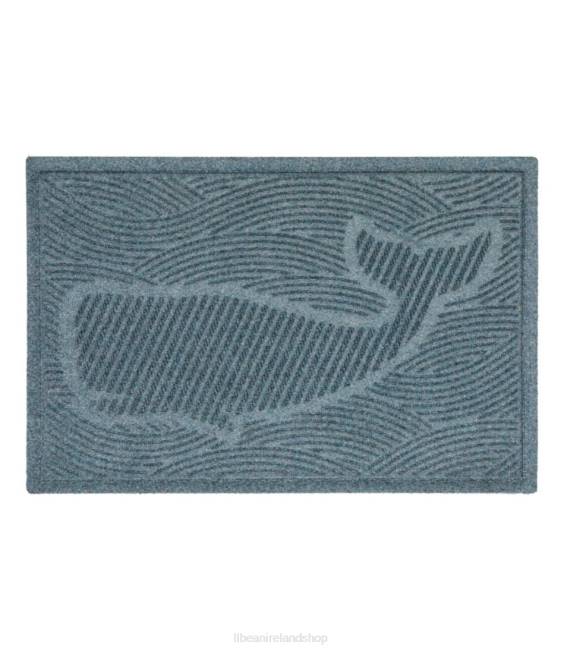 L.L.Bean Everyspace Recycled Waterhog Doormat Swimming Whale Unisex J46J2591 Home Goods Bluestone