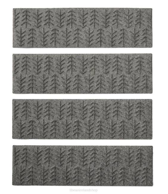 L.L.Bean Everyspace Recycled Waterhog Mat Set of Four Unisex J46J7336 Home Goods Medium Gray